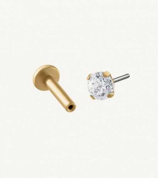 Crystal Push Pin Flat Back Earring